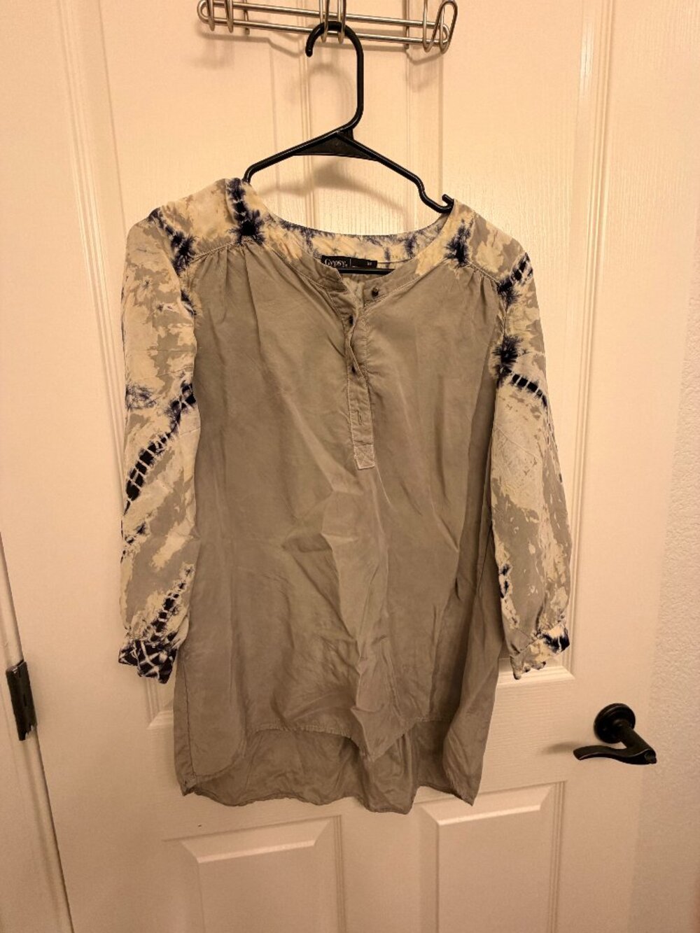 Gypsy 05 Boho Tie Dye Tunic Top XS Festival Hippie Style